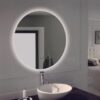 LED Mirror with cool white light. Mirror is currently on sale. Round Wall mirror that is 70cm diameter.