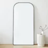 Big Mirror with Arched Corners in Black Powder Coat Frame