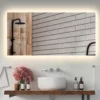 LED Mirror with warm white light. Mirror is currently on sale. Wall mirror is 80x120cm.