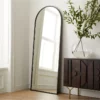 arched free standing mirror, black powder coat frame