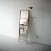Solid oak free standing mirrors, wood is in it natural colour, the frame is slender.