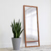 Solid oak free standing mirrors, wood is in it natural colour, the frame is slender.