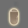 Oval Mirror with warm white led light. Mirror is currently on sale.