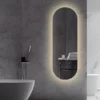 Oval Mirror with warm white led light. Mirror is currently on sale.