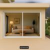 Kenzo-OX2421W-Aluminium-Single-Sliding-Door-2.4mx2.1m-White LM