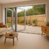 Kenzo - SFD3FG6RS - Aluminium Fold A-Side Door 1.8mx2.1m Silver Open to Right Viewed From Outside