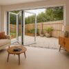 Kenzo - SFD3FG6RW - Aluminium Fold A-Side Door 1.8mx2.1m White Open to Right Viewed From Outside