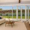 SFD5FG6LW-2990X2090-Fold-a-Side-White-F:Glass-Doors-5-doors-open-left LM