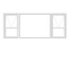Kenzo - PTT219W - Aluminium Top-Hung W2090XH890mm Window White Top Openers both sides Fix in middle