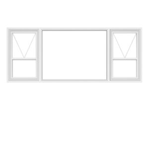 Kenzo - PTT219W - Aluminium Top-Hung W2090XH890mm Window White Top Openers both sides Fix in middle