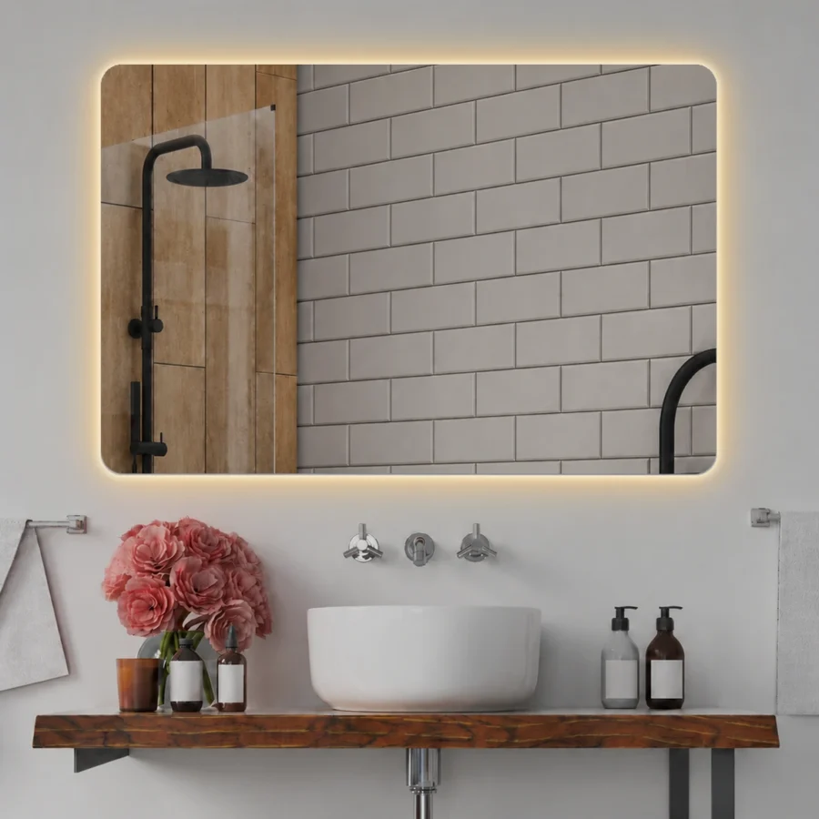 Emily Bathroom Mirror with LED Light Warm White 80x120cm