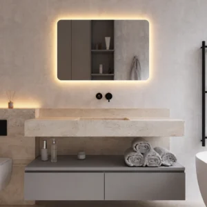 Emily Bathroom Mirror with LED Light Warm White 80x120cm